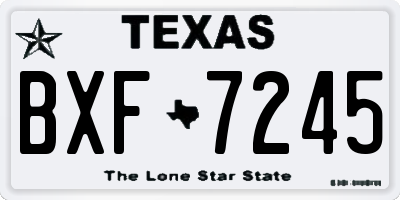 TX license plate BXF7245