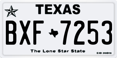 TX license plate BXF7253