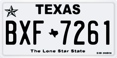 TX license plate BXF7261