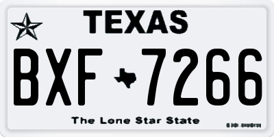 TX license plate BXF7266