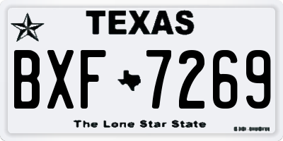 TX license plate BXF7269