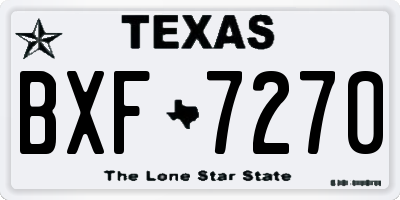 TX license plate BXF7270