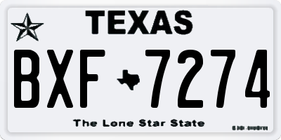 TX license plate BXF7274