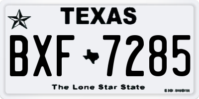 TX license plate BXF7285