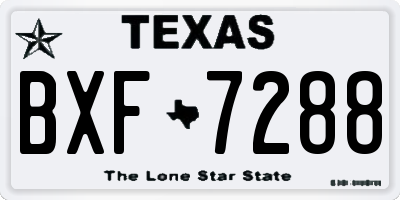 TX license plate BXF7288