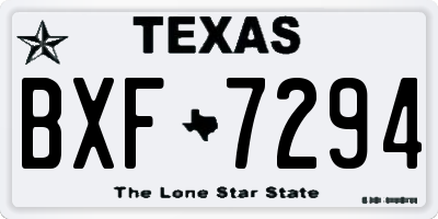 TX license plate BXF7294