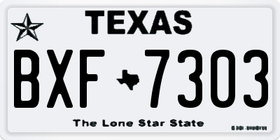 TX license plate BXF7303