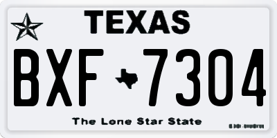 TX license plate BXF7304