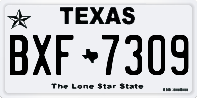 TX license plate BXF7309