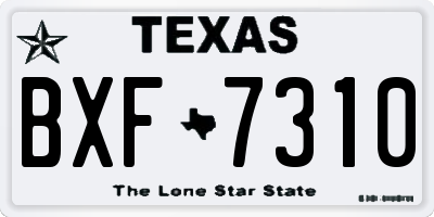 TX license plate BXF7310