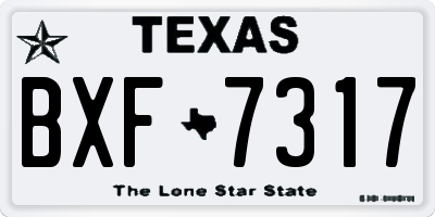 TX license plate BXF7317