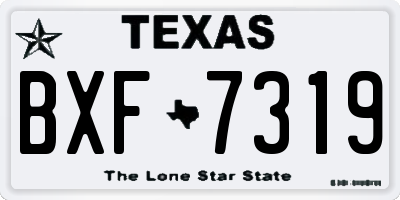 TX license plate BXF7319
