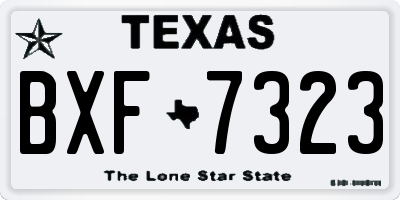 TX license plate BXF7323