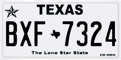 TX license plate BXF7324