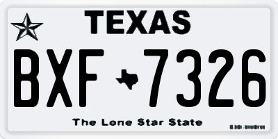 TX license plate BXF7326