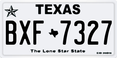 TX license plate BXF7327