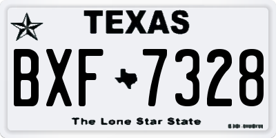 TX license plate BXF7328