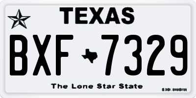 TX license plate BXF7329