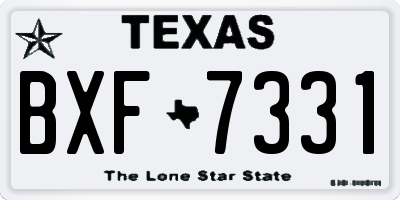 TX license plate BXF7331