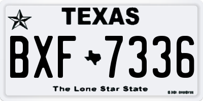 TX license plate BXF7336