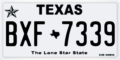 TX license plate BXF7339