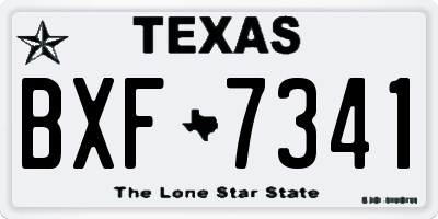 TX license plate BXF7341