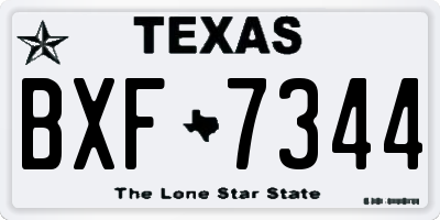 TX license plate BXF7344
