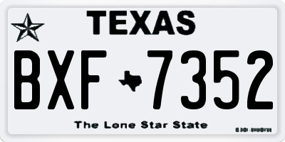 TX license plate BXF7352