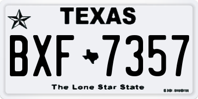 TX license plate BXF7357