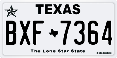 TX license plate BXF7364