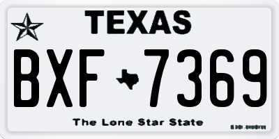 TX license plate BXF7369