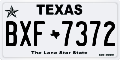 TX license plate BXF7372