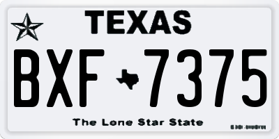 TX license plate BXF7375