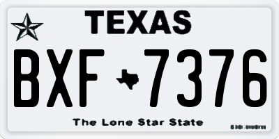 TX license plate BXF7376
