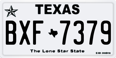 TX license plate BXF7379