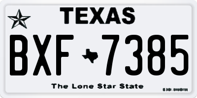 TX license plate BXF7385