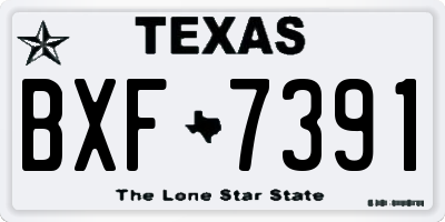 TX license plate BXF7391