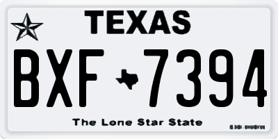 TX license plate BXF7394