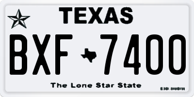 TX license plate BXF7400