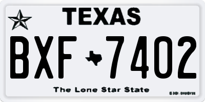 TX license plate BXF7402