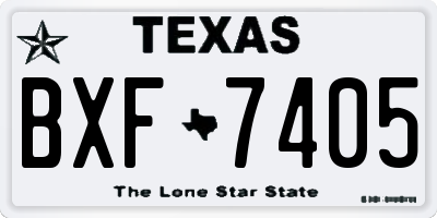 TX license plate BXF7405