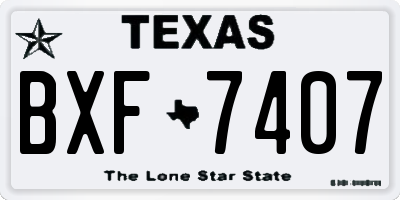 TX license plate BXF7407