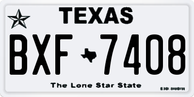 TX license plate BXF7408
