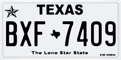 TX license plate BXF7409