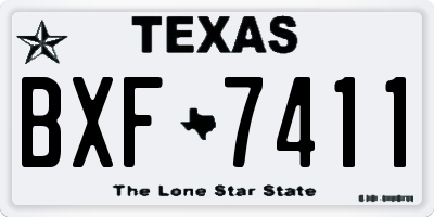 TX license plate BXF7411