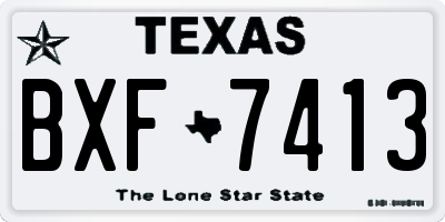 TX license plate BXF7413