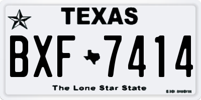 TX license plate BXF7414