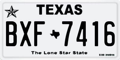 TX license plate BXF7416