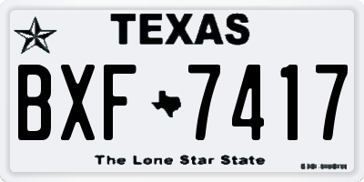 TX license plate BXF7417