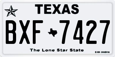 TX license plate BXF7427